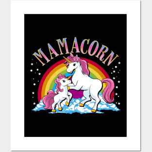 Cute Mamacorn Unicorn Mom Adorable Loving Mama Posters and Art